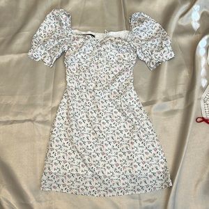 L’injustice Shop Floral Print Puff Sleeve Romantic Minidress